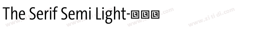 The Serif Semi Light字体转换